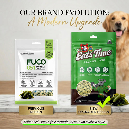 Fabrechew Fucoidan Treat for Dogs, Meat-Free Soft Chews – Immune & Digestive Health, Stool & Odor Support, Antioxidant, Superfood with Spirulina, Chlorella & Probiotics, Bite-Sized 5.29 oz (150g)