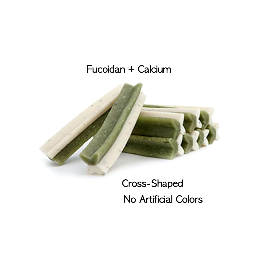 Fabrechew Fucoidan Functional Supplement Chew for Dogs - Immune System & Digestive Health Booster with Seaweed Superfoods Treats