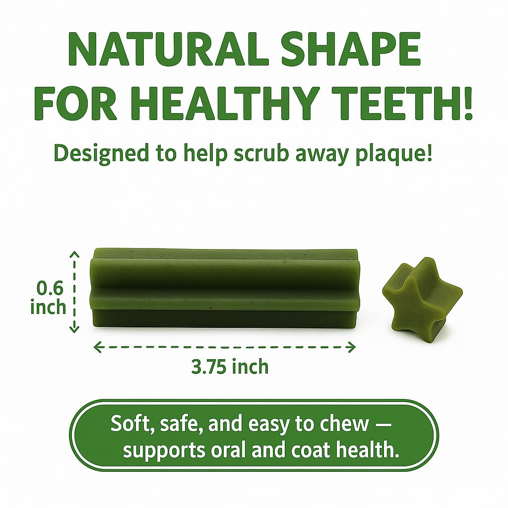 Fabrechew Cricket Protein Dog Treats – High-Protein Soft Dental Chews for Oral Health, Fresh Breath & Shiny Coat, Hypoallergenic, No Meat, Sensitive Dogs, Sustainable, (14 Pcs)