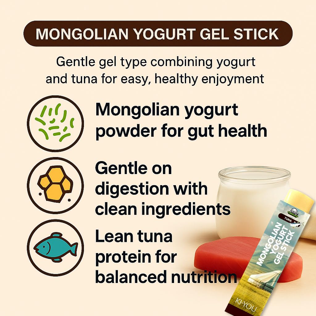 Fabrechew KI-You 2 in 1 Gel Stick Treats for Dogs & Cats : Mongolian Yogurt & Himalayan Yak Cheese, Clean Formula Variety Pack (Meal Topper & Pill Hider) 20 Pack