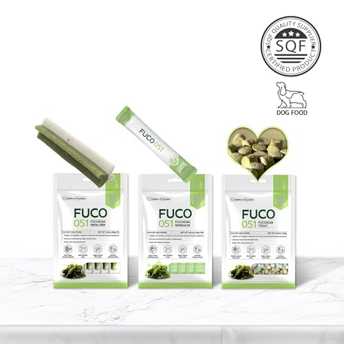 Fabrechew Fuco 051 Fucoidan Treat for Dogs – Immune & Digestive Health, Stool & Odor Support, Antioxidant, Superfood with Spirulina & Kelp, 5.29 oz (150g)