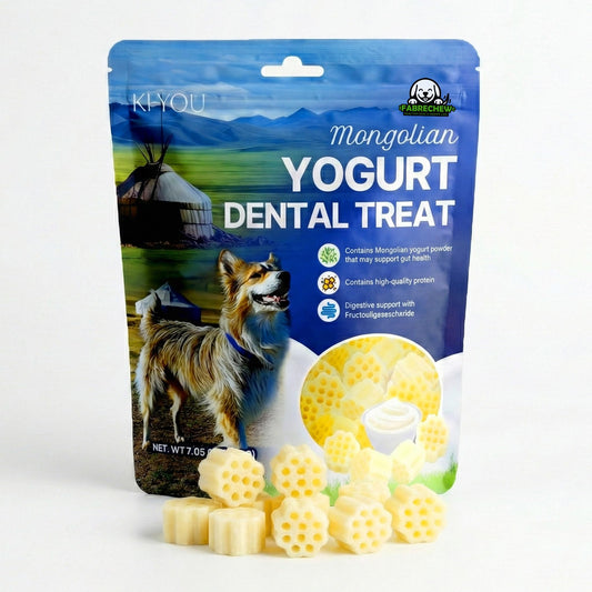 KIYOU Mongolian Yogurt for Dogs – Probiotic & Prebiotic Rich for Gut Health, Soft Honeycomb Shape for Gentle Dental Care, and Sensitive Gums (Treat - Small Type)