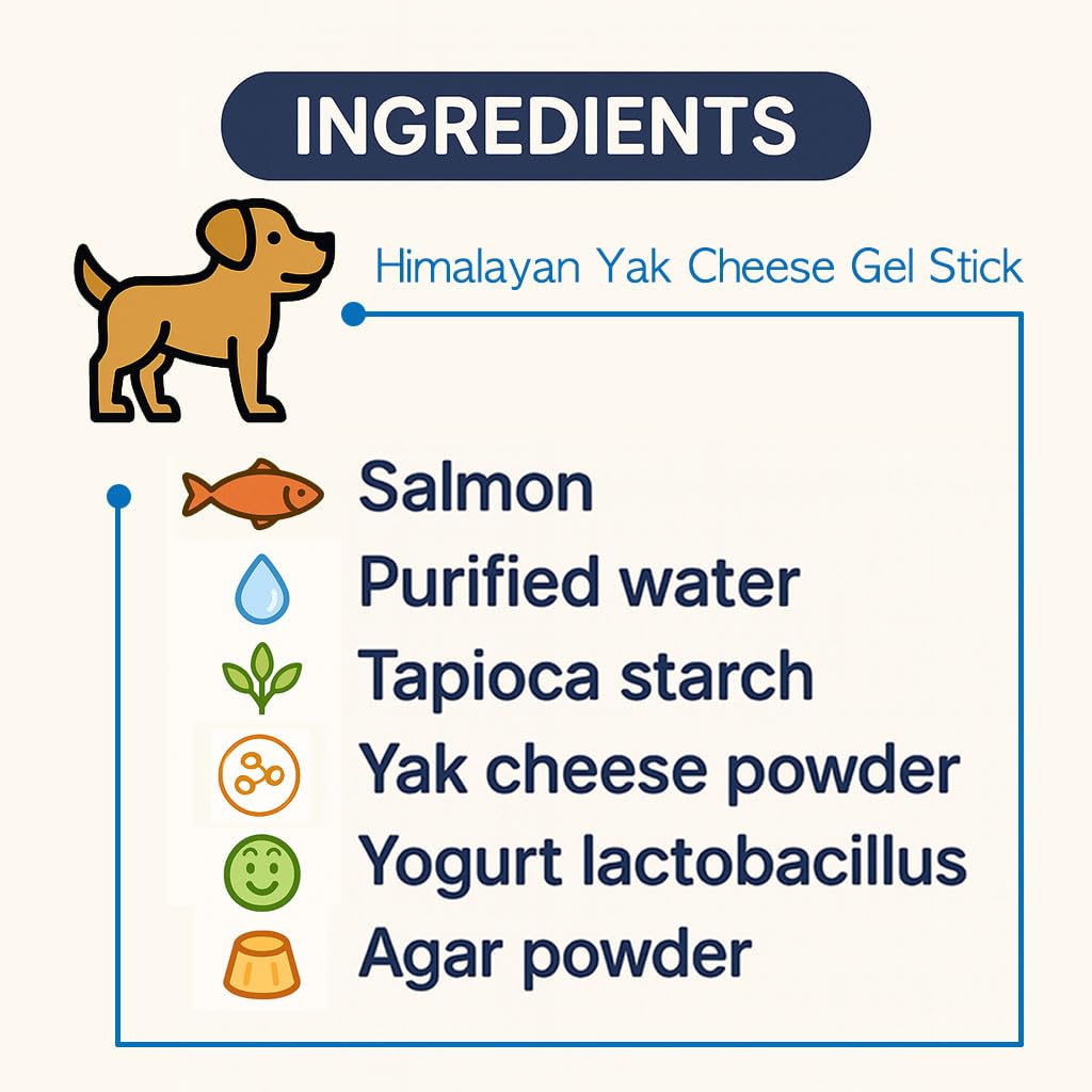Fabrechew KI-You 2 in 1 Gel Stick Treats for Dogs & Cats : Mongolian Yogurt & Himalayan Yak Cheese, Clean Formula Variety Pack (Meal Topper & Pill Hider) 20 Pack