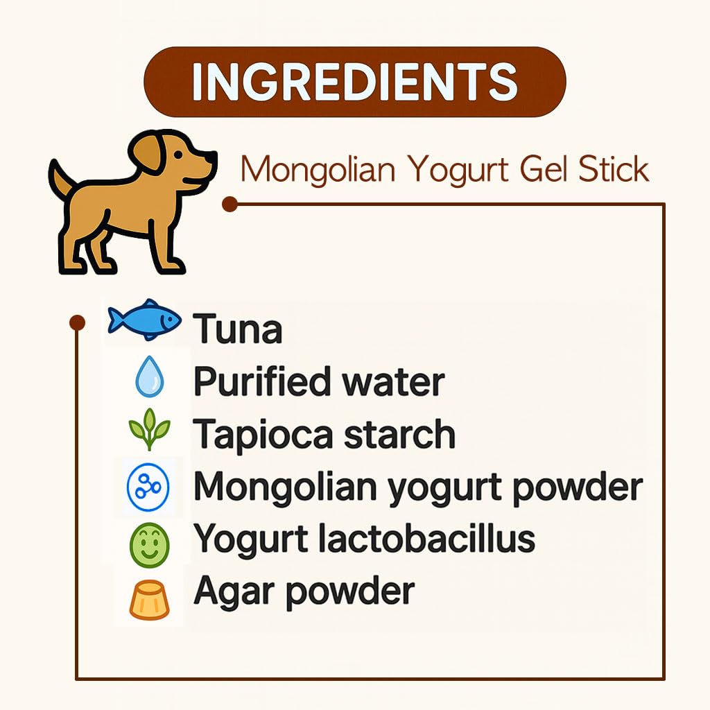 Fabrechew KI-You 2 in 1 Gel Stick Treats for Dogs & Cats : Mongolian Yogurt & Himalayan Yak Cheese, Clean Formula Variety Pack (Meal Topper & Pill Hider) 20 Pack