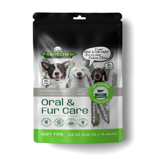 Picture of Fabrechew Green - Oral & Fur Care with Two-Spotted Cricket Protein (Meat-Free)