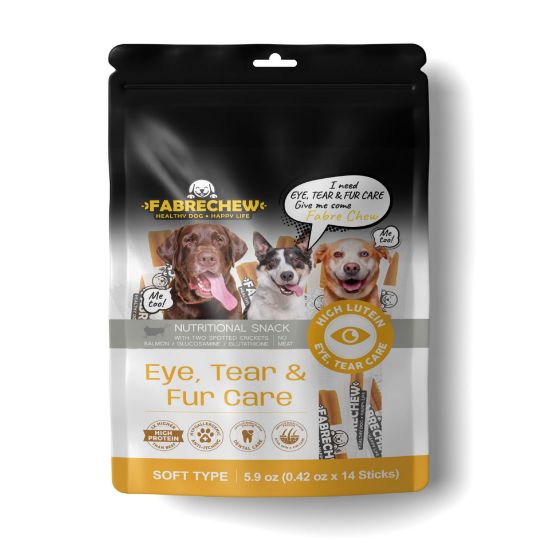 Picture of Fabrechew Yellow - Eye, Tear Mark & Fur Care with Two-Spotted Cricket Protein and Salmon (Meat-Free)